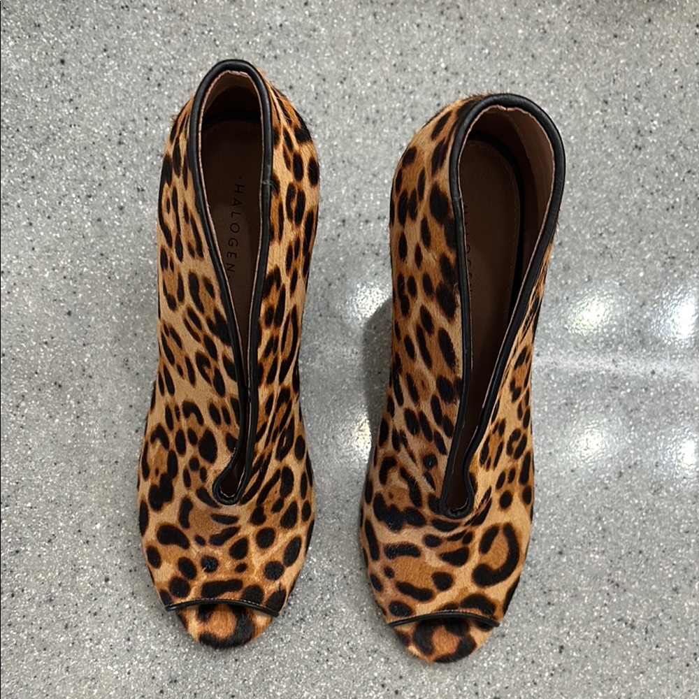 Halogen Brown and Black Ankle Booties with Sleek Design